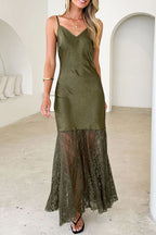 Sexy Lace V Neck Sling Dresses