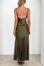Sexy Lace V Neck Sling Dresses