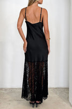 Sexy Lace V Neck Sling Dresses
