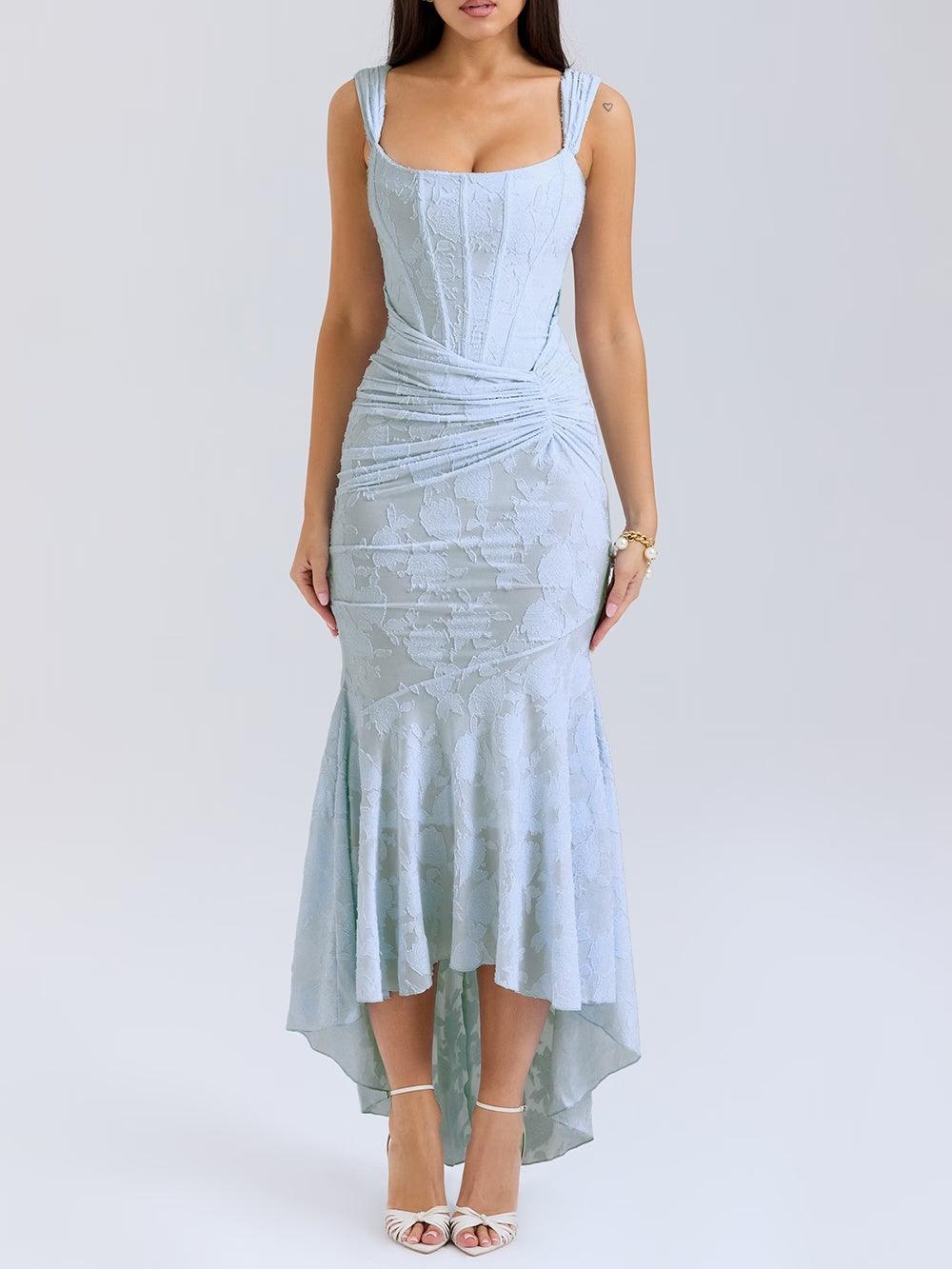 | Floral Maxi Dress in Blue