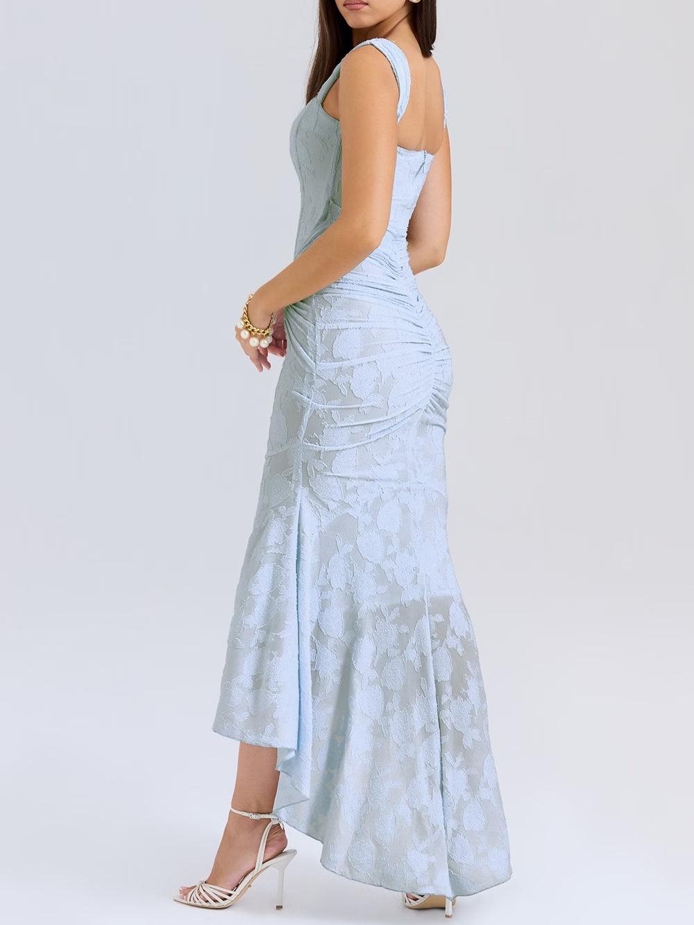 | Floral Maxi Dress in Blue
