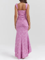 | Floral Maxi Dress in Blue