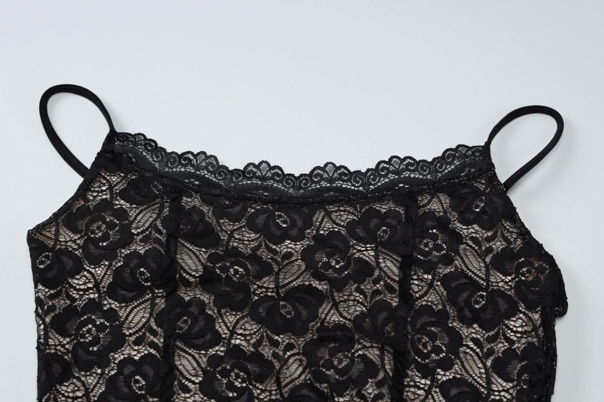 U neck lace cami mini dress  | Festival Outfits Women