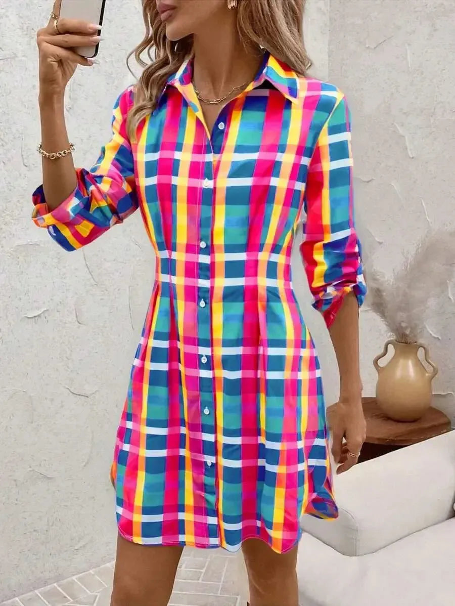| Check Mini Dress