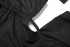 Ruched square neck backless self tie cami top  | Festival Outfits Women