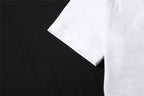 Short sleeve one shoulder letter pattern top  | Festival Outfits Women