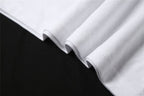Short sleeve one shoulder letter pattern top  | Festival Outfits Women