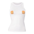 Crewneck hamburger pattern contrast top  | Festival Outfits Women