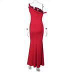 Off shoulder ruched solid tube maxi dress  | Festival Outfits Women