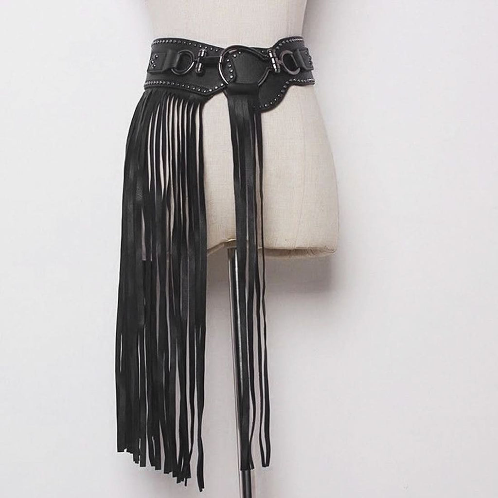 Tassels PU leather decor belt  | Festival Outfits Women