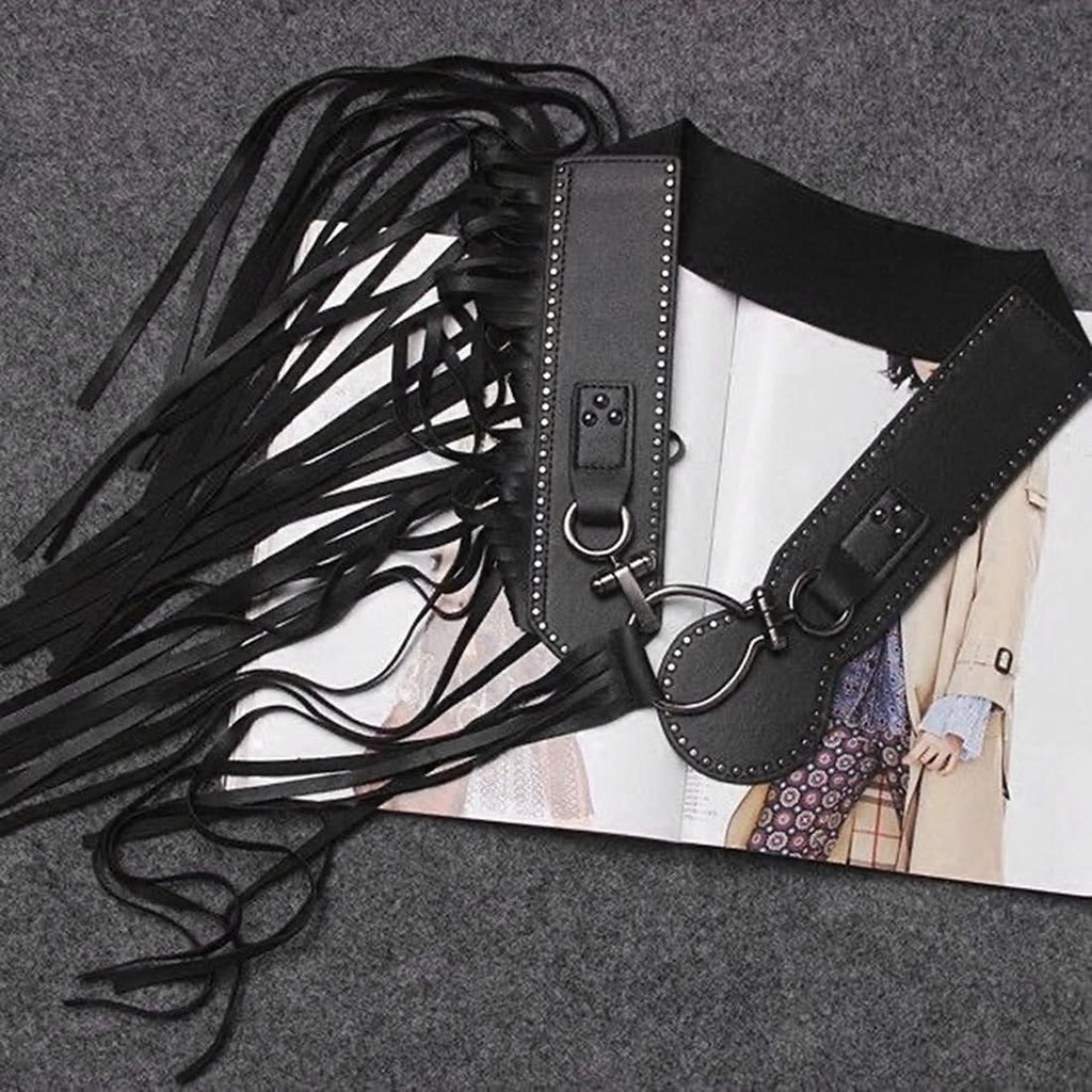Tassels PU leather decor belt  | Festival Outfits Women