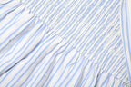 Striped print smocked halter top  | Festival Outfits Women