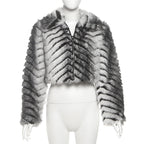 Long sleeve zip-up fluffy coat top  | Festival Outfits Women
