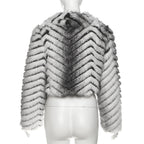 Long sleeve zip-up fluffy coat top  | Festival Outfits Women