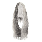 Hoodie fluffy self tie v neck backless top  | Festival Outfits Women