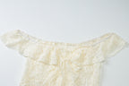 Off shoulder self tie irregular solid top  | Festival Outfits Women