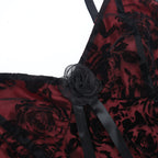 V neck flower applique lace cami maxi dress  | Festival Outfits Women
