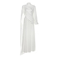 High neck ruched solid maxi skirt set  | Festival Outfits Women
