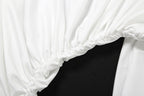 High neck ruched solid maxi skirt set  | Festival Outfits Women