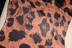 High neck leopard print long sleeve mini dress  | Festival Outfits Women  | Leopard Print Mini Dress