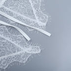 Long sleeve lace v neck self tie crop top  | Festival Outfits Women