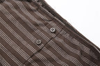 Self tie striped print button short pant  | Festival Outfits Women