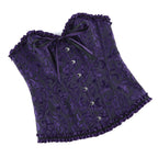 Sweetheart neck lace up corset button ruffle top  | Festival Outfits Women