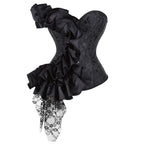 Sweetheart neck ruffle lace up corset top  | Festival Outfits Women