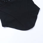 Long sleeve self tie v neck top  | Festival Outfits Women