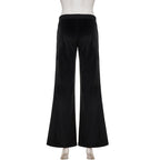 Drawstring velvet glitter star pattern wide leg pant  | Festival Outfits Women