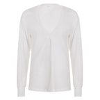 Deep v neck long sleeve solid top  | Festival Outfits Women
