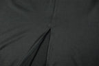 Slit backless solid cami maxi dress  | Festival Outfits Women