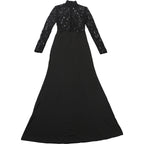 High neck long sleeve zip-up ruched maxi dress  | Festival Outfits Women
