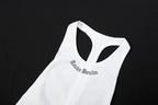 U neck hollow out letter pattern cut out mini dress  | Festival Outfits Women