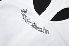 U neck hollow out letter pattern cut out mini dress  | Festival Outfits Women