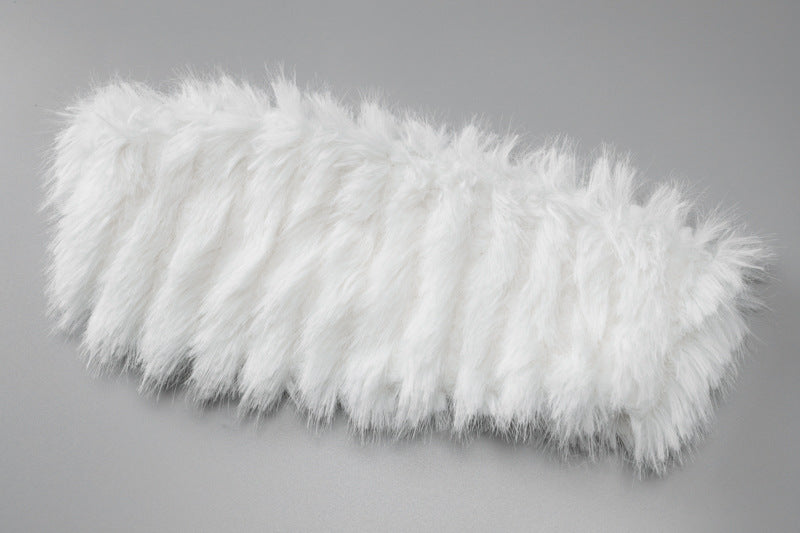 Fluffy backless tube mini skirt set  | Festival Outfits Women
