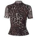 Leopard print short sleeve button top  | Festival Outfits Women  | Cheetah Print Top