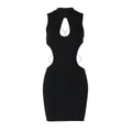 Hollow out o ring backless sleeveless cut out mini dress  | Festival Outfits Women
