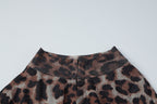 Leopard print short sleeve button top  | Festival Outfits Women  | Cheetah Print Top