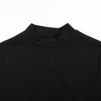Hollow out long sleeve crewneck mesh bodysuit  | Festival Outfits Women