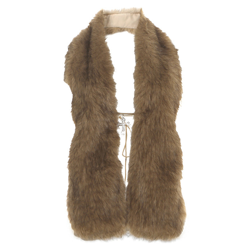Halter self tie fluffy backless top  | Festival Outfits Women