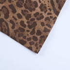 Leopard print v neck backless cami maxi dress  | Festival Outfits Women