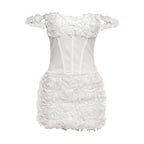 Off shoulder zip-up mini dress  | Festival Outfits Women
