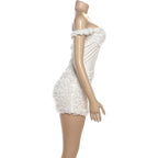 Off shoulder zip-up mini dress  | Festival Outfits Women