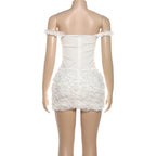 Off shoulder zip-up mini dress  | Festival Outfits Women