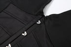 Halter v neck backless button top  | Festival Outfits Women