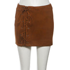 Lace up A line mini skirt  | Festival Outfits Women
