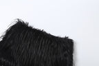 Fluffy solid zip-up mini skirt  | Festival Outfits Women