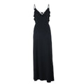 Self tie ruffle v neck backless cami maxi dress  | Festival Outfits Women