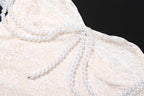 Sweetheart neck beaded lace tube top  | Festival Outfits Women